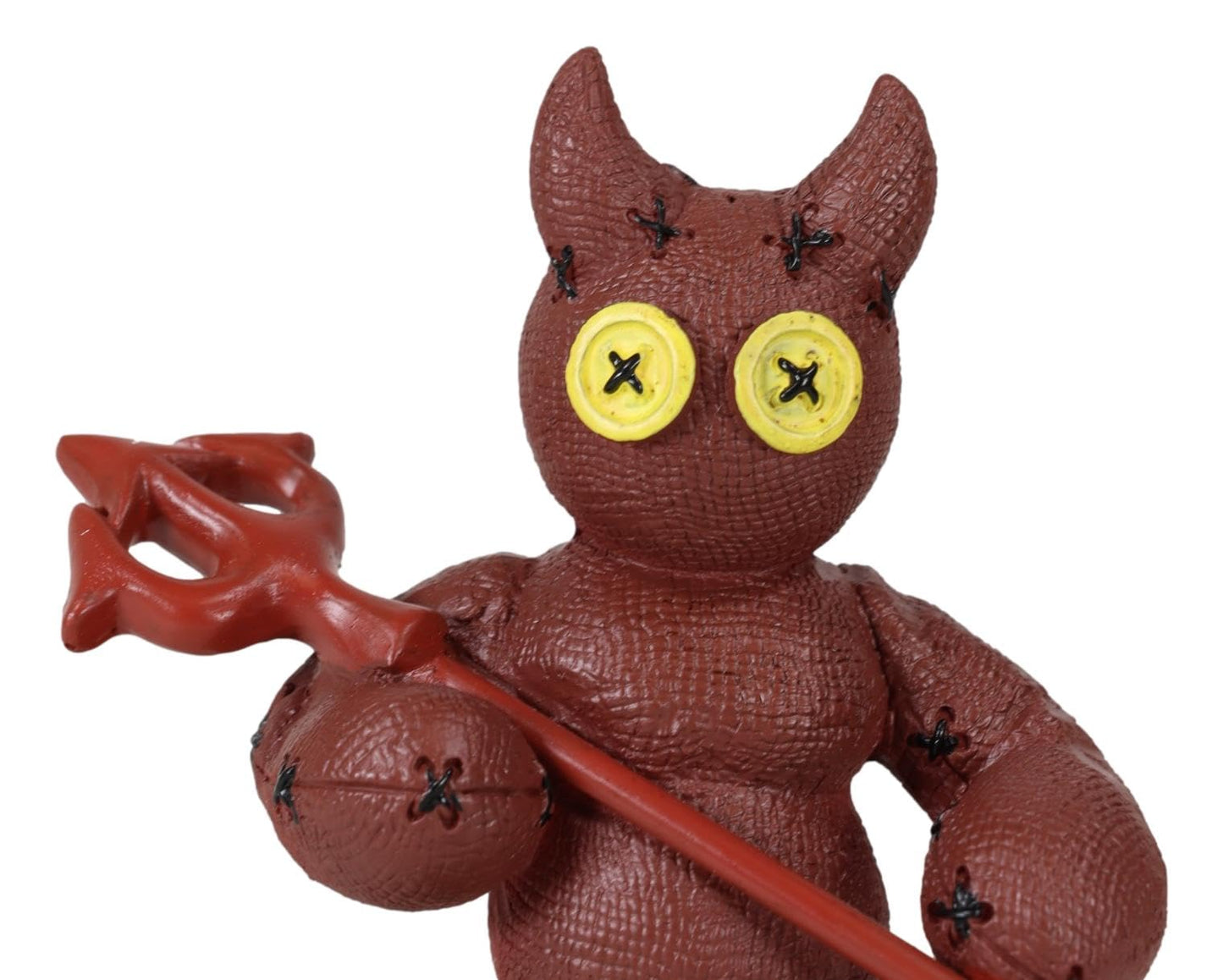 Ebros Day Of The Dead Pinheadz Monster With Voodoo Stitches Figurine Halloween Collectible Toy Fantasy Mythical Beings Undead Apocalypse Horror (Devil With Pitchfork)