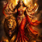 Tulip N Turtle Ma Durga Diy Acrylic Paint By Number Kit For Adults Beginner Canvas Painting By Number Acrylic Painting. Wall Dec