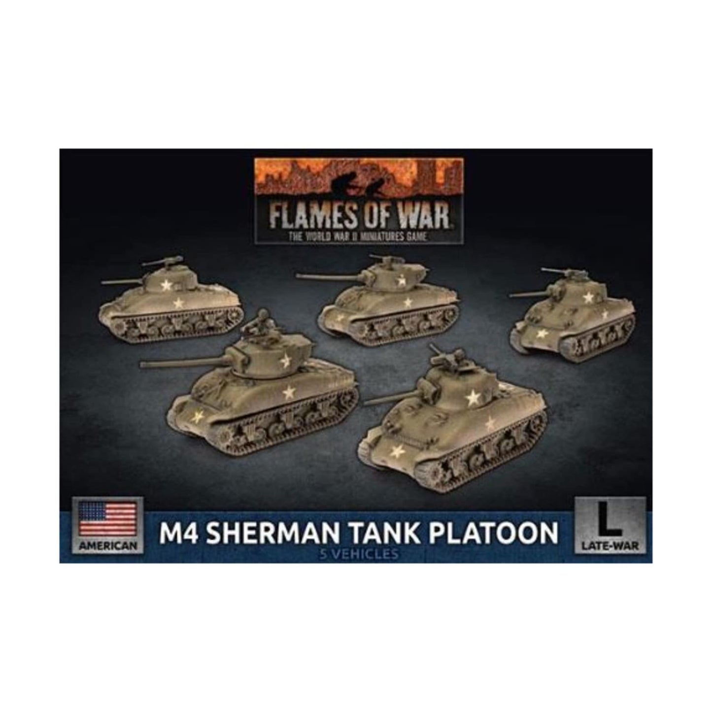Flames Of War: Late War: United States: M4 Sherman Tank Platoon (Ubx69)
