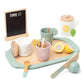 Wooden Tea Party Set for Little Girls Toys, Pretend Play Kids Tea Set for Toddlers Wood Toys, Wooden Play Food Kitchen Accessori