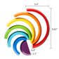 Coogam Wooden Rainbow Stacker Nesting Puzzle Blocks - Tunnel Stacking Game Building Creative Color Shape Matching Jigsaw Learnin