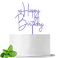 Jieein Happy Birthday Cake Topper For Birthday Party Decoration  Purple Acrylic