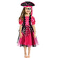 G.C Pirate Costume Kids Girls Dress Up Pretend Play Pirate Dress With Accessories Deluxe Halloween Buccaneer Princess Outfit