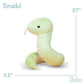 Bellzi Snake Plush Toy - Adorable Green Soft Stuffed Animal - 7" x 7" x 12" - Perfect Gift for All Ages - Model SNAKI-R-RQF