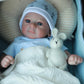 Scom Lifelike Reborn Baby Dolls-17 Inch Felicia Real Life Baby Dolls With Soft Cloth Body, Newborn Baby Dolls With Gift Box For