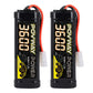 POVWAY 7.2V 3600mAh NiMH RC Battery Packs with Tmiya Connector for RC Car RC Vehicles Traxxas LOSI Associated HPI Kyosho Tamiya 