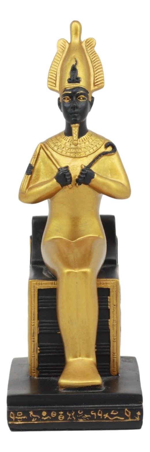 Ebros Classical Egyptian Gods And Goddesses Seated On Throne Statue Gods Of Egypt Ruler Of Mankind Decorative Figurine (Osiris God Of The Afterlife)