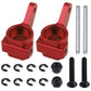 HobbyPark Aluminum Front Steering Blocks Upgrade Parts for 1/10 Traxxas Slash 2WD Rustler Stampede Bandit Replace 3736, Red Anod