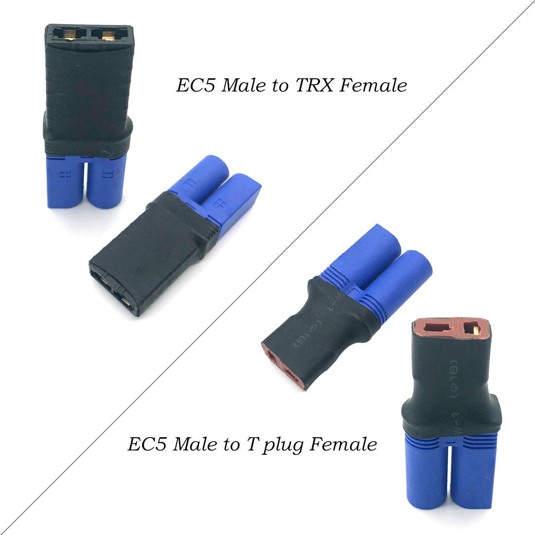 FLY RC EC5 Male to EC3 T XT60 Plug Female Connector Converter Adapter for RC FPV Drone Car Lipo NiMH Battery Charger ESC