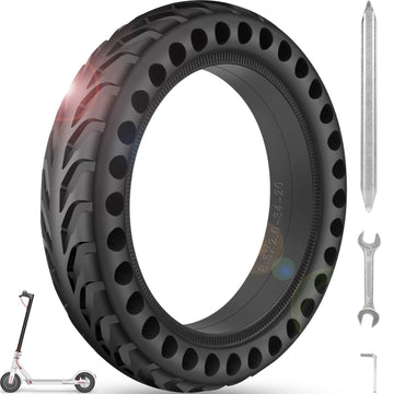 Bangting 50/75-6.1 Solid Tires For Electric Scooter, 8 1/2 X2 Tire For Gotrax Gxl V2 / Xr/Apex, 8.5X2 Inch Tire Replacement For Xiaomi Pro 2 / M365 / 1S (Black 1Pcs)
