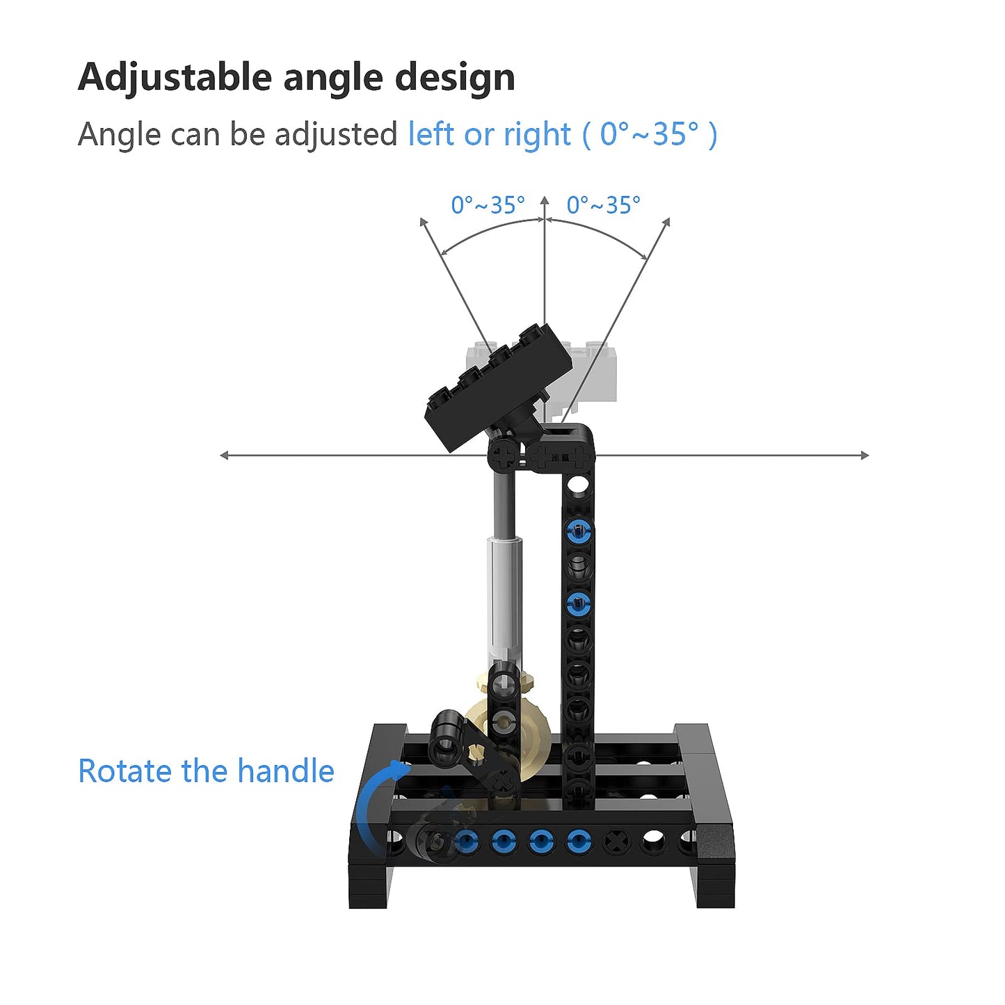 Display Stand For Lego Tie Bomber 75347 Building Kit, Adjustable Angle Multifunctional Bracket, Toy Playset For Kids Aged 6 Plus
