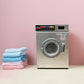 Logofun 2Pcs Dollhouse Washing Machines 1:24 Scale Miniature Washer Dryer Model Laundry Cloth Washer Furniture Dollhouse Decoration Accessories - 2.09X1.39X1.10In