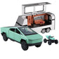 1/24 Large Pickup Truck Toy with Motorhome and Motorcycle, Diecast Pickup Truck Trailer RV Alloy Model Collection Vehicles for K