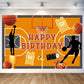 Basketball Birthday Party Backdrop Basketball Court Happy Birthday Banner Photography Background for Boys Home Decorations Party