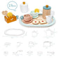 Pairpear Wooden Tea Set For Little Girls, Wooden Toys Toddler Tea Set Play Kitchen Accessories For Kids Tea Party With Play Food