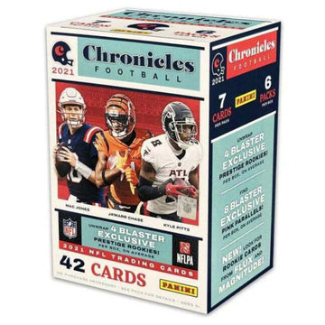 2021 Panini Chronicles Nfl Football Blaster Value Box - 6 Packs Per Box - 42 Trading Cards Per Box