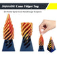 Impossible Cone (3PCS)  3D Printed Spiral Cone Fidget Toy  Impossible Pyramid Passthrough Sculpture  Mini Stress Relief Desktop Decorations Toy for Kids mature-themed Gift (Laser Gold)