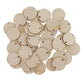 Curious Button Set Of 25 Pieces Round Unfinished Wooden Slices Discs, Natural Wooden Slices Cutouts For Diy Crafts Pyrograph Pai
