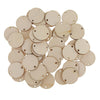 Curious Button Set Of 25 Pieces Round Unfinished Wooden Slices Discs, Natural Wooden Slices Cutouts For Diy Crafts Pyrograph Pai