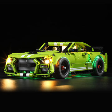 Briksmax Led Lighting Kit For Techinc Ford Mustang Shelby Gt500 - Compatible With Lego Technic Car Set 42138 Model- Not Include The Lego Set