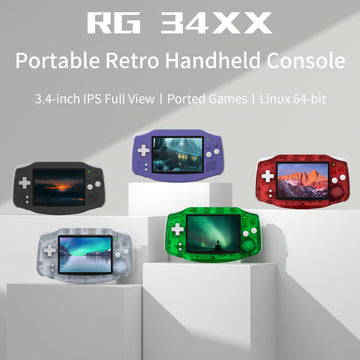 Rg34Xx Retro Handheld Game Consoles Rg34Xx Classic Retro Gaming Console 32+64G Card Preloaded Games 5000+ Rg34Xx Portable Gaming