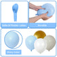 125 Pcs Blue And White Balloon Arch Kit, Light Baby Blue Balloon Garland Kit With Metallic Gold Balloons Nude White Latex Matte
