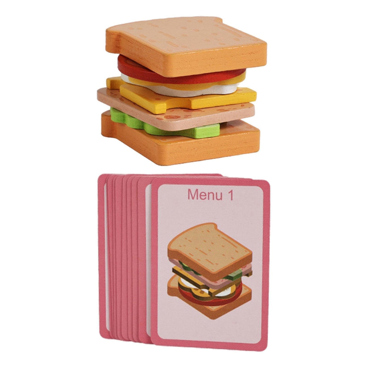 BnfWooden Food Stacking Toy Preschool Fine Motor Toy For Kids For Toddlers Gift Sandwich|Baby | Toys For Baby | Developmental Ba