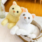 Kisangel 1Pc Plush Cat Stuffed Animal Cats That Look Real Plush Stuffed Toy Cat For Babies Boys& Girls (White)
