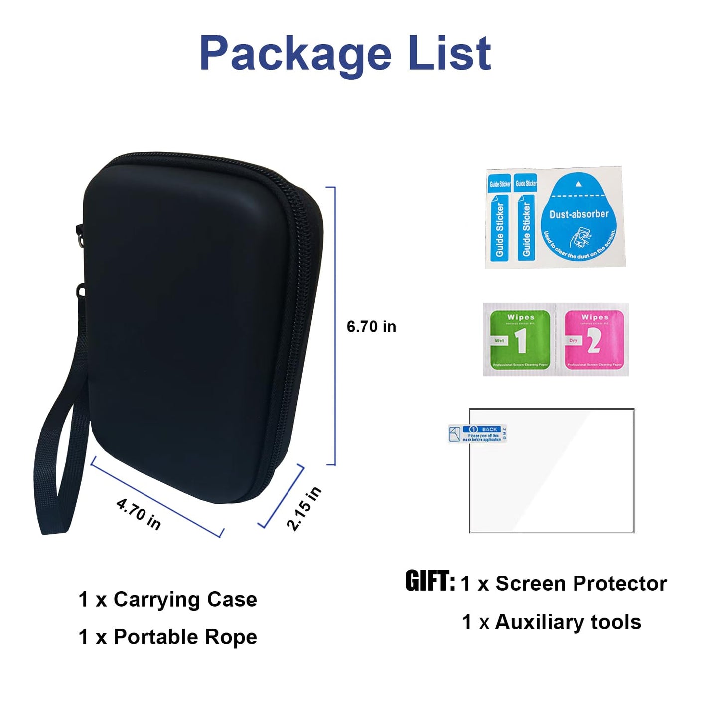 Xmaspanda Carrying Case With Screen Protector For Rg40Xxv Handheld Game Console, Rg40Xxv Portable Game Console Storage Case, Ret