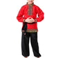 Boys 2 Piece Russian Dance Outfits Performance Costume Traditional Dancewear With Belt, Red, 120Cm
