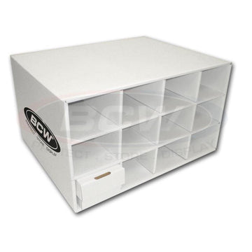Bcw Card House Storage Box | Card Storage Box For 9600 Trading Cards | Durable White Corrugated Cardboard | Ideal For Pok  Mon,