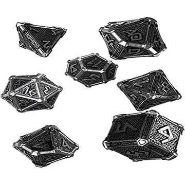 Q-Workshop Metal Mythical 7 Polyhedral Ornamented Dice Set