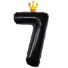 Gifloon Black Number 7 Balloon With Crown, Large Number Balloons 40 Inch, 7Th Birthday Party Decorations Supplies 7 Year Old Bir