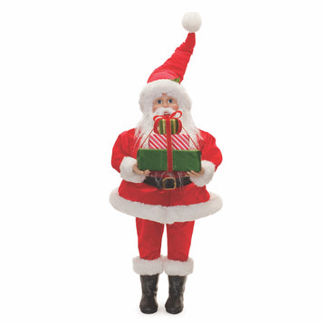 Plush Traditional Santa With Presents 30.5''