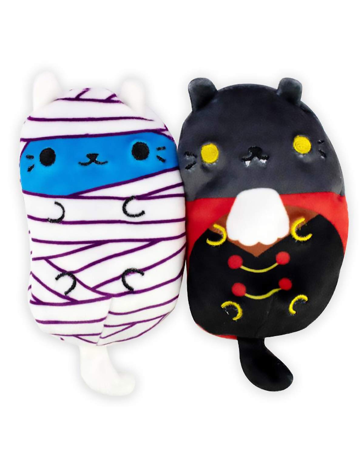 Cats Vs Pickles - Scary Collection #2 - Catzilla, Count Catula, Coder Cat, & Skully - 4-Pack - 4' Cute Cuddly Collectible Bean Plush Toy - Are You Team Cat Or Team Pickle? Collect Them All!