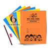 The Budget Giftokri Notebooks Set | Pack Of 6 | 5-Line (Hindi), 4-Line (English), Square (Maths) | 120 Pages | With Free Station