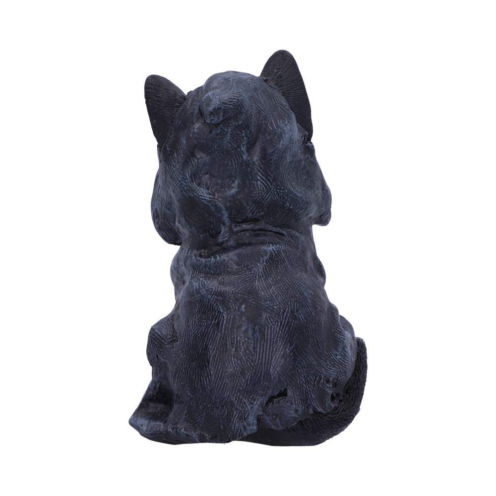 Nemesis Now Grim Reaper Cat Figurine, Hand-Painted Black Kitten With Olive Eyes And Skull Charms, Gothic Collectible Decor, 16Cm
