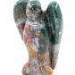 Ouubuuy Indian Agate Crystal Angel Figurines Statues 4 pcs Natural Gemstone Carved Pocket Guardian Angel 1.5 inch for Healing Re
