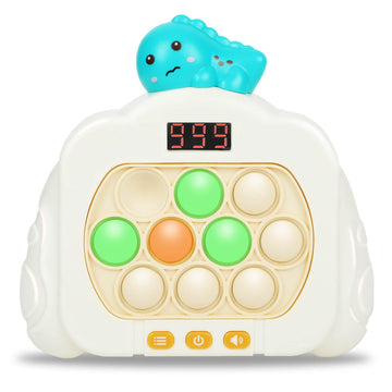 HLXY Quick Push Pop Game Fidget Toy - 12 Modes LED Light, Medium Green, ABS - Ideal Christmas Gift for Kids 6-12 Years Old
