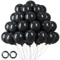Voircoloria 105Pcs Black Balloons 12Inch Party Latex Balloons For Birthday Graduation Baby Shower Anniversary New Year Holiday P