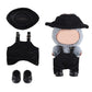 GDLSYLGHY Doll Clothes Set for Labubu  Elegant Outfits Suits Optimal for Your 5.9-6.7in Dolls Dressing Up  Doll Clothing Accessories with Random Color Rain Boots(Black Overalls Suit with Hat)