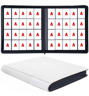 20 Pockets Card Binder  Trading Card Binder  enhanced Side Loading TCG Card  1280+ Card Collection Binder for MTG  Yugi  Hoke Cards and Cards Sleeve  Card Holder Binders (20Pockets-White)