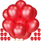 120 Pack Pearl Red Balloons, Bright 12 Inch Royal Red Latex Party Balloons For Birthday Wedding Baby Shower Halloween.