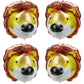 Giant 4D Safari Jungle Animal Lion Head Balloons Woodland Forest Lion Balloons Baby Shower Party Supplies Birthday Decorations,
