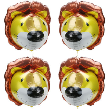 Giant 4D Safari Jungle Animal Lion Head Balloons Woodland Forest Lion Balloons Baby Shower Party Supplies Birthday Decorations,