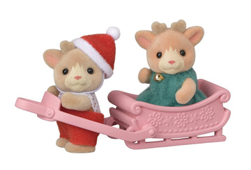 Calico Critters Reindeer Family, Set Of 4 Collectible Doll Figures