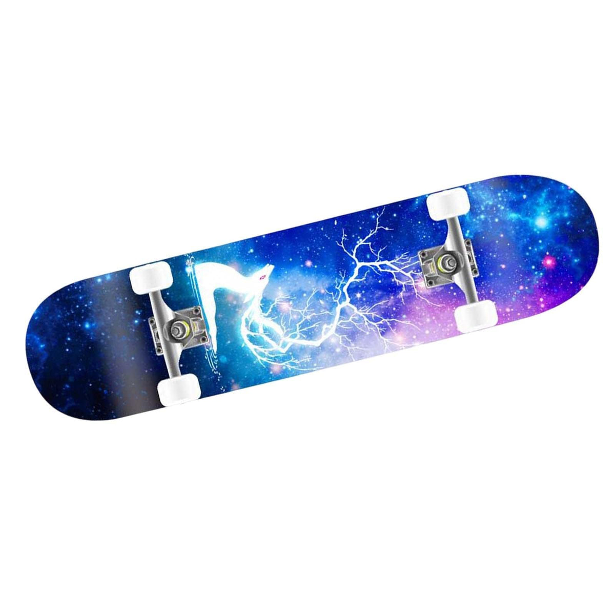 LYLA Complete Skateboard for Beginners Women Man Teens Mute Boys Girls Maple Stylea