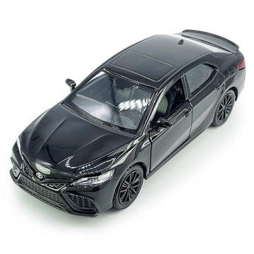 Camry XSE 2022 Model Car 1/36 Scale Diecast Toy Cars Metal Alloy Childrens Die-cast Vehicles, Pull Back Doors Open, Black Rim, C