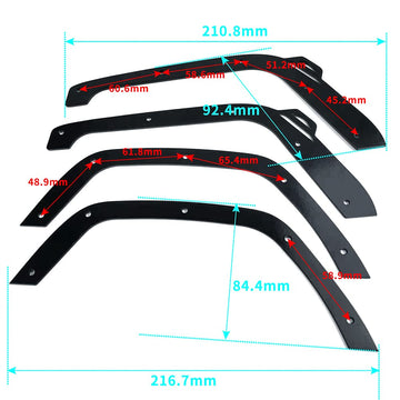 RCLIONS Stainless Steel RC Wheel Fender Flares with Screws for Axial SCX6 Upgrades AXI05000 1/6th RC Crawler Car