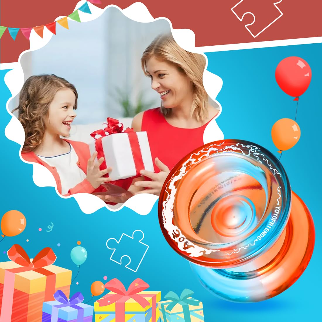 Aoe Responsive Yoyo For Kids Beginners, Deep Finger Holes For Easier Finger Spin Tricks, Yoyo Professional With Extra Unresponsi